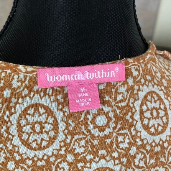 Woman Within Tunic Kimono Cardigan Size M 14/16 - Picture 7 of 8